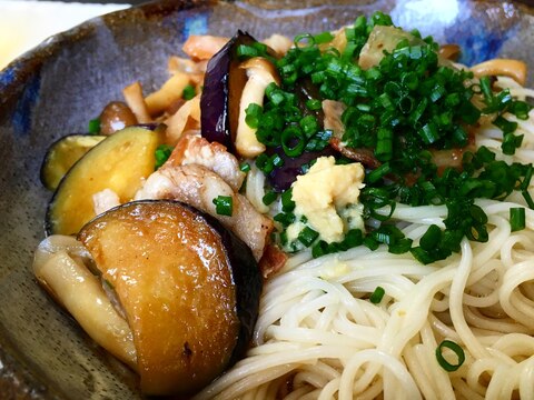 茄子豚ダレ素麺